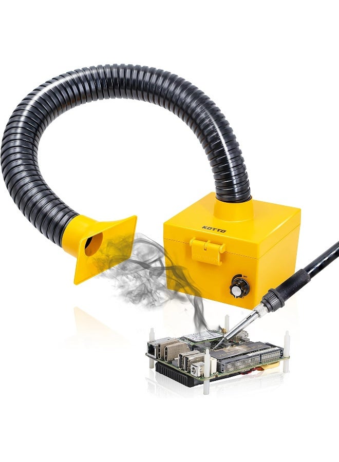 KOTTO Strong Suction Smoke Absorber for Soldering, Welding, 3D Printing - Extractor with Carbon or HEPA Filter [Updated, Hose Pre-Attached] - Image 1